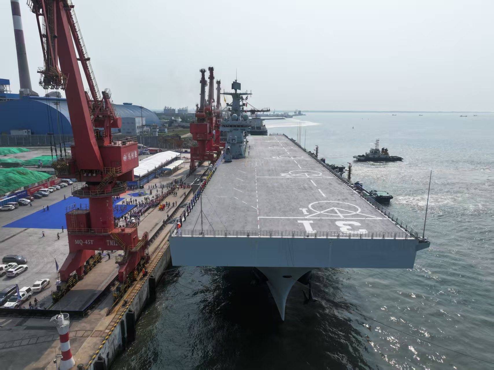 皇冠信用網结算日_075型两栖攻击舰“湖北舰”官宣